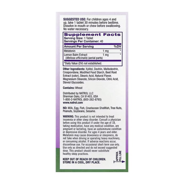 Kids Melatonin 1mg - 40 tabs