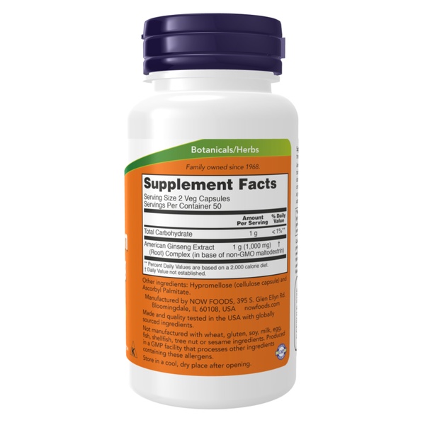 American Ginseng 500mg - 100 vcaps