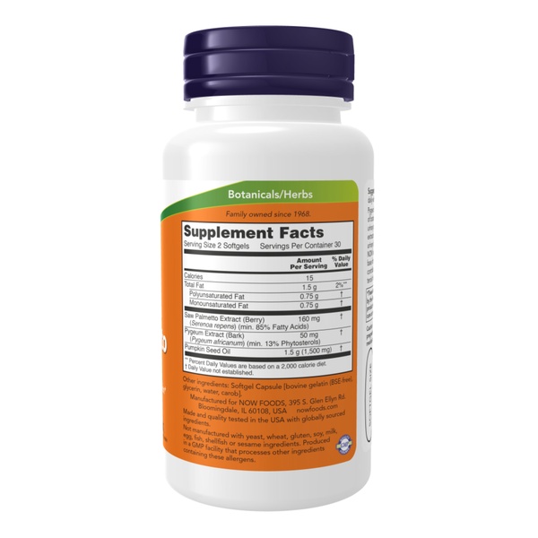 Pygeum & Saw Palmetto 25/80mg - 120 sgels