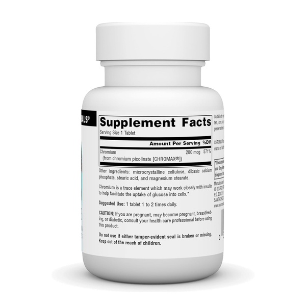 Chromium Picolinate 200 mcg Yeast Free - 60 tabs