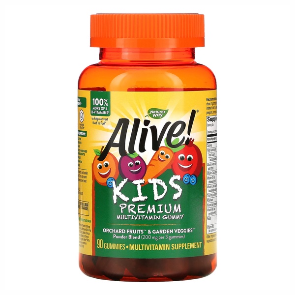 (20.02 Очікування) Premium Kids Multivitamin - 90 tabs Cherry, Orange Grape