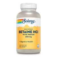 High Potency Betaine HCl with Pepsin 650mg - 250 veg caps