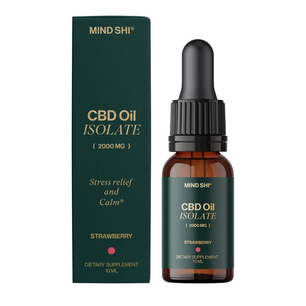 CBD Oil Isolate 2000 mg Strawberry - 10 ml (Пошкоджена упаковка)