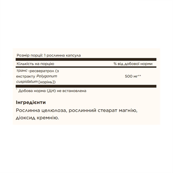 Resveratrol 500 mg - 30 vcaps