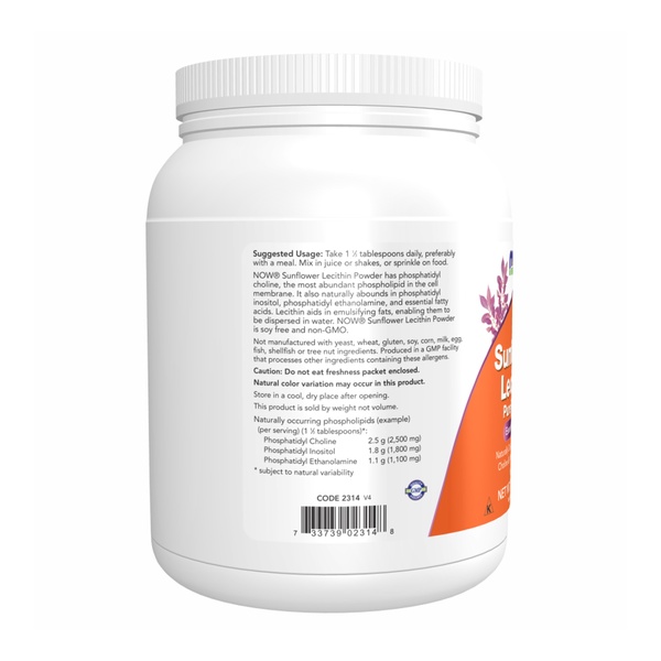 Sunflower Lecithin Pure Powder 1lb - 454g