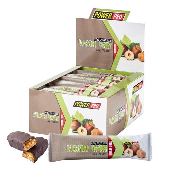 Vegan Bar 32% protein - 20x60g (Пошкоджена упаковка)