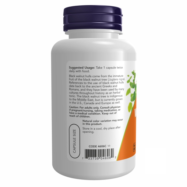 (12.02 Очікування) Black Walnut Hulls 500 mg - 100 vcaps