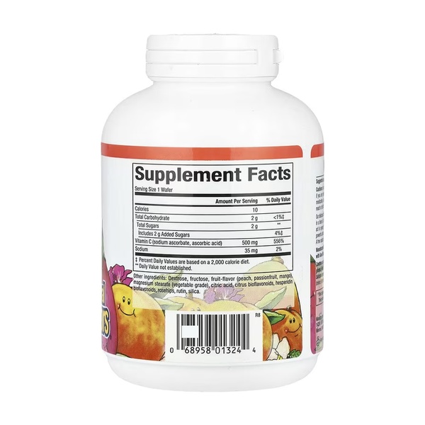 Vitamin C 500 mg - 90 Chewable Wafers Peach Passion Fruit and Mango