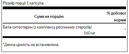 Beta-Sitosterol Maximum Strength 160 mg - 60sgels