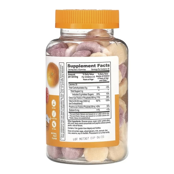 Calcium + Vitamin D Kids - 60 gummies