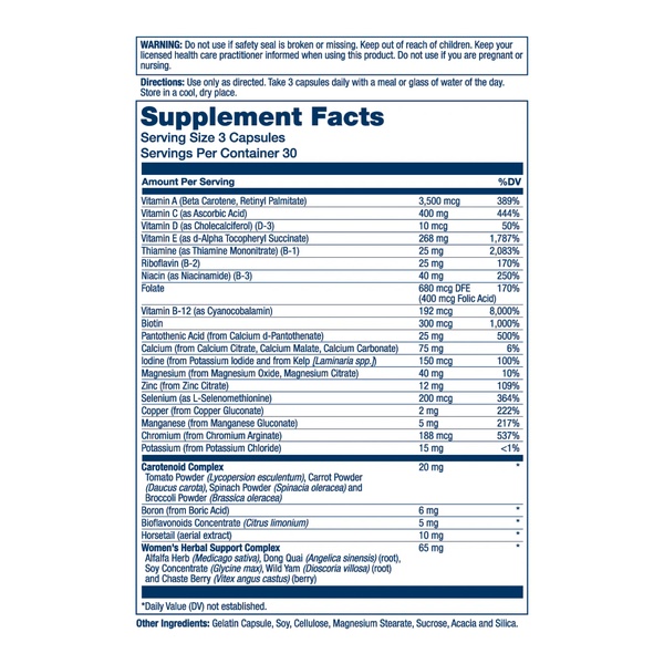 (22.07 Очікування) Women's Golden Multi-Vitamin - 90 vcaps