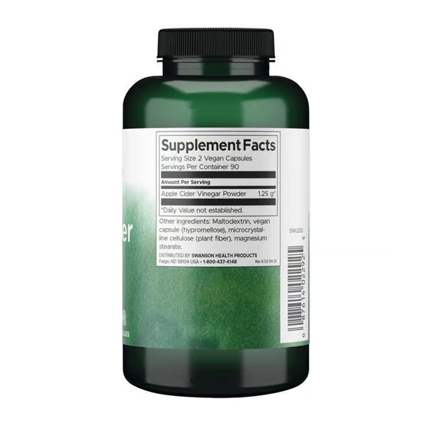 Apple Cider Vinegar High Potency 625mg - 180 caps