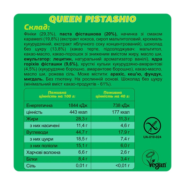 Fizi Protein Bar Guilty Pleasure - 10x45g Queen Pistachio