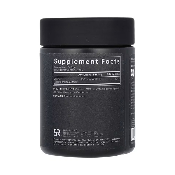 Vitamin D3 4000IU - 360 softgels