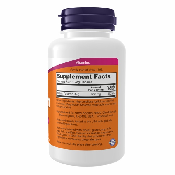 Niacin 500mg - 100 vcaps