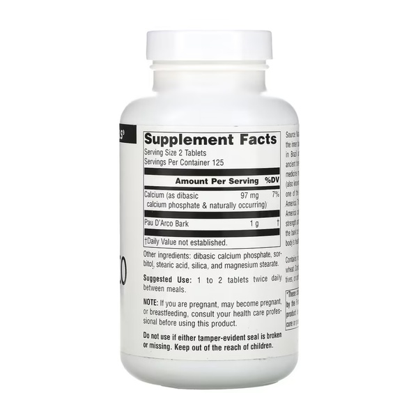 Pau D'Arco 500mg - 250 tabs (Пошкоджена етикетка)