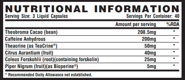 Lipo 6 Black Extreme Potency - 120 caps