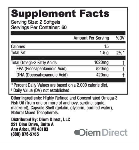 Clean Omega 3 - 120 Softgels