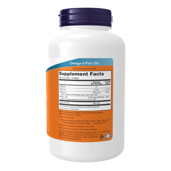 (12.02 Очікування) Cod Liver Oil 650mg - 250 sgels