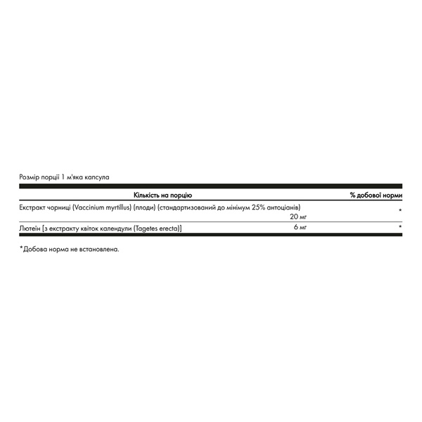 Lutein & Bilberry - 120 softgels