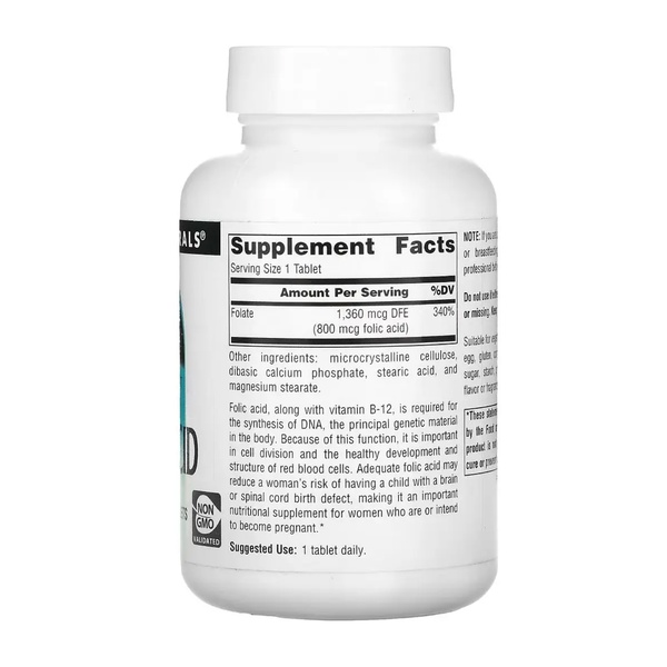 Folic Acid 800 mcg - 200 tabs
