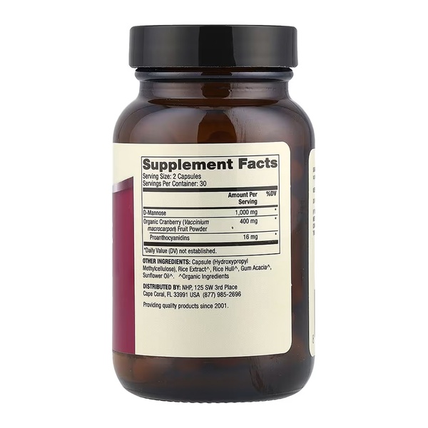 D-Mannose and Cranberry Extract - 60 caps