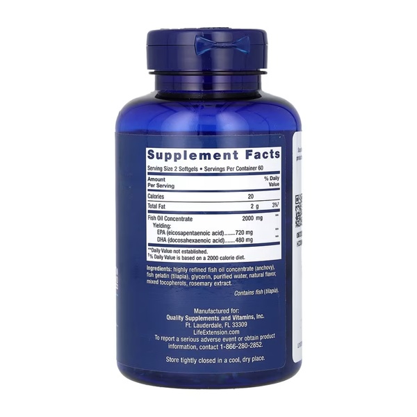 Mega EPA/DHA Omega-3 Fish Oil - 120 softgels