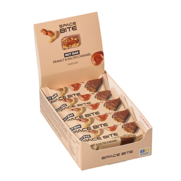 Space Bite Nut Bar - 10x40g Peanut & Salted Caramel