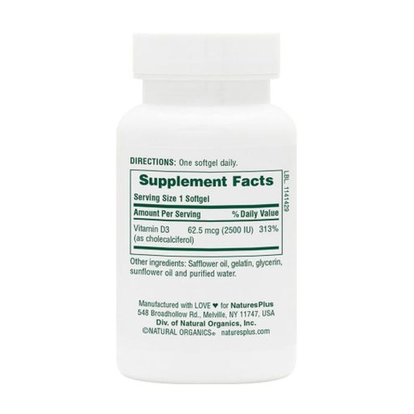 Vitamin D3 2500 IU - 90 softgels