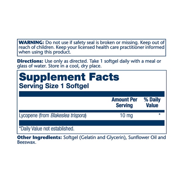 Lycopene 10mg - 60 vcaps
