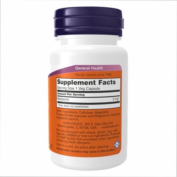 Melatonin 5 mg - 60 vcaps (Пошкоджена банка)