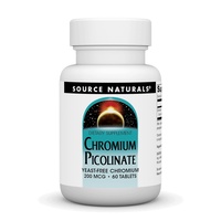 Chromium Picolinate 200 mcg Yeast Free - 60 tabs (Пошкоджена етикетка)