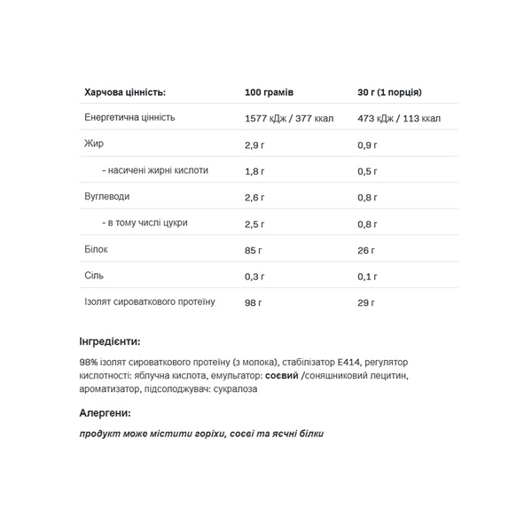 (19.05 Очікування) Isolate Protein - 2000g White Chocolate Raspberry