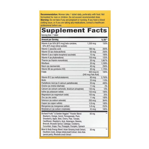 Once Daily Women 50+ Ultra Multivitamin- 60 tabs (Пошкоджена банка)