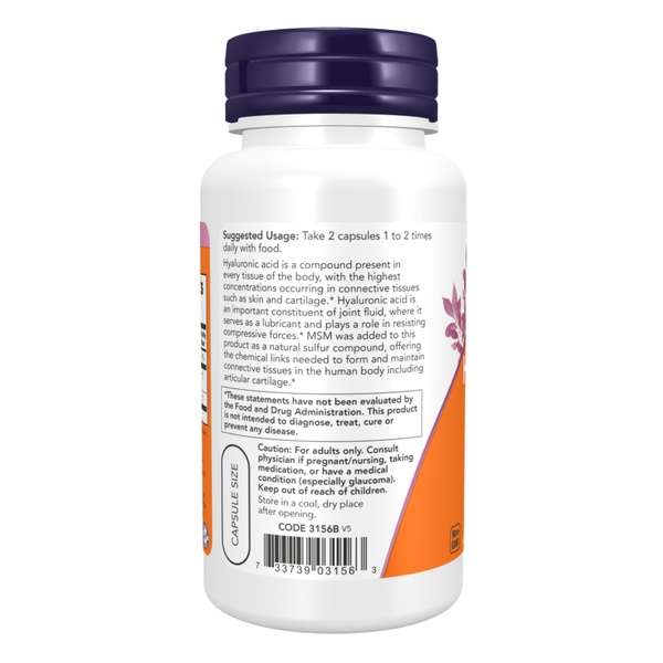 (12.02 Очікування) Hyaluronic Acid 50mg+MCM - 120 vcaps