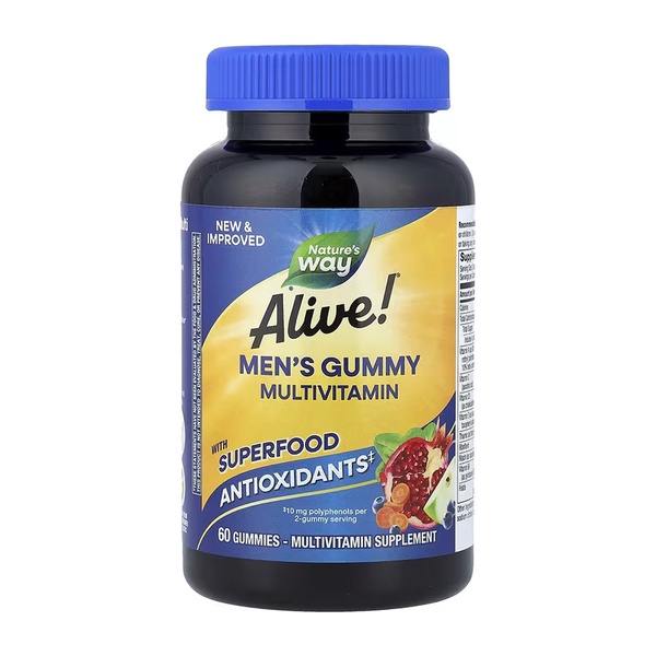 (20.02 Очікування) Alive!® Men's Gummy Multivitamin - 60 gummies