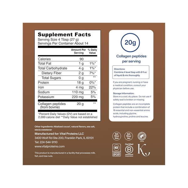 Collagen Peptides - 383g Chocolate