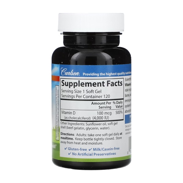 Vitamin D 4000 IU - 120 softgels