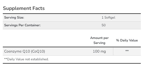 CoQ10 100mg - 50 sgels (Пошкоджена банка)