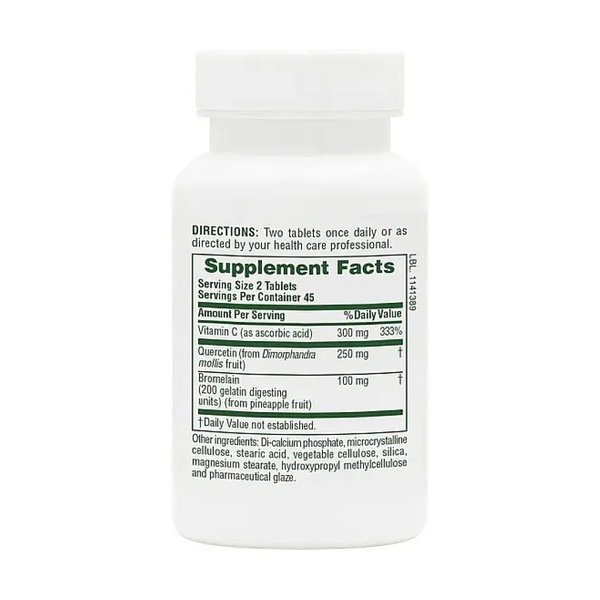 Quercetin + VIT C Bromelain - 90 tabs