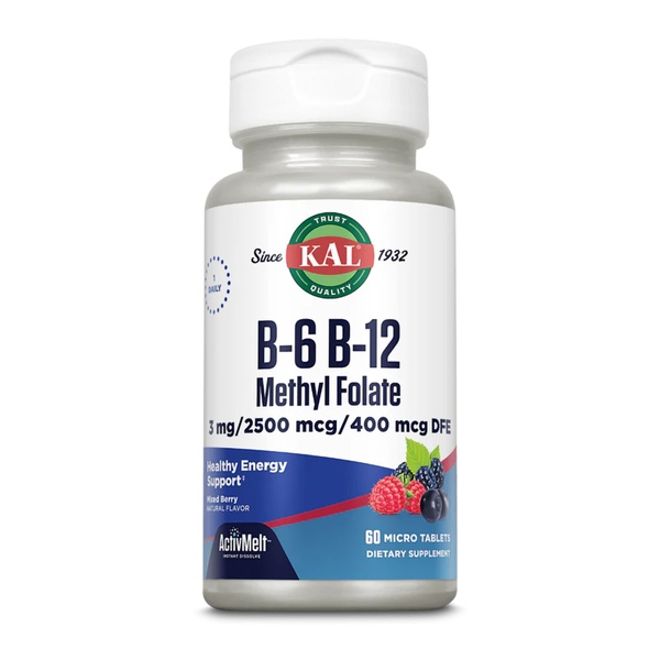 (22.07 Очікування) B6 B12 Methyl Folate - 60 tabs Mixed Berry
