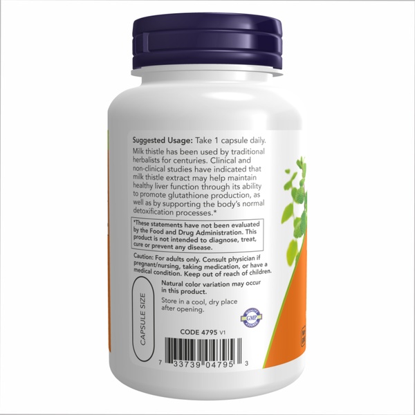 (12.02 Очікування) Milk Thistle Extract 750mg Silymarin 600mg - 90 vcaps