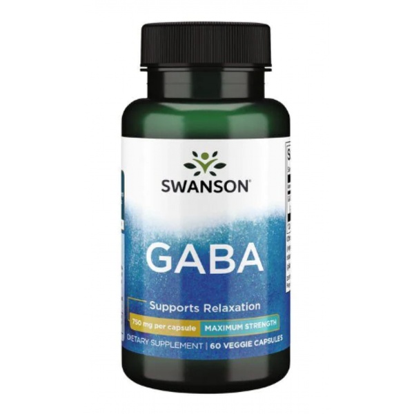 GABA Maximum Strength 750 mg - 60 Veg Caps