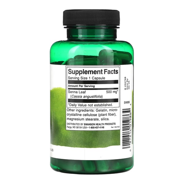 Senna Leaf 500mg - 100 сaps