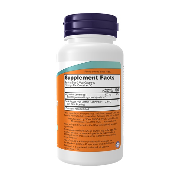 Magnesium Glycinate with BioPerine - 60 vcaps