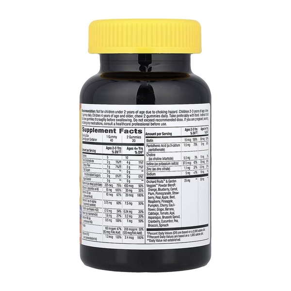 (20.02 Очікування) Alive! Children's Gummy Multivitamin Zero Sugar - 40 gummies