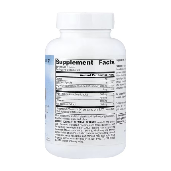 Serene Science® Theanine Serene® - 60 tabs