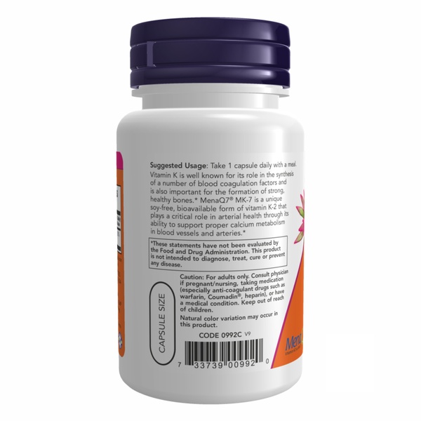 (12.02 Очікування) Vitamin K-2 (MK7) 100 mcg - 60 vcaps
