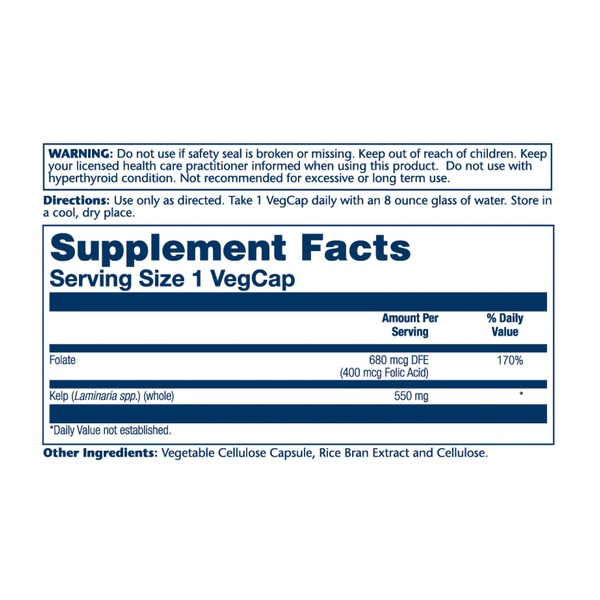 (22.07 Очікування) Kelp Seaweed 550mg - 100 vcaps