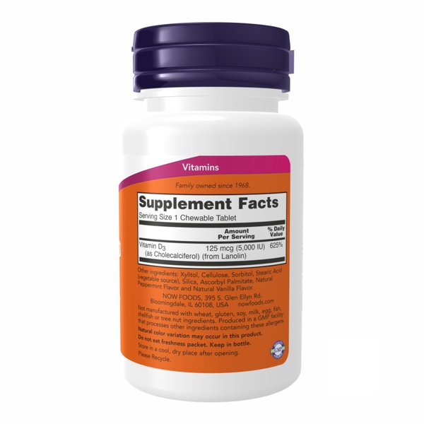 VIT D-3 5000 IU Chewable Mint - 120 loz